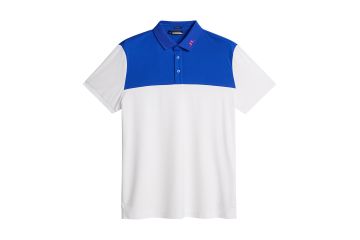 J.Lindeberg HW24 Hr Polo Jeff Weiß/Blau/Pink L