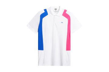 J.Lindeberg HW24 Hr Polo Legacy Weiß/Blau/Pink M