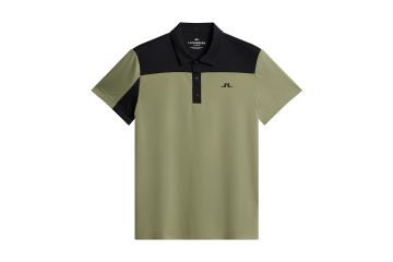 J.Lindeberg FS25 Hr Polo Anders Slim Fit Oliv/Schwarz L