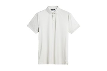J.Lindeberg FS25 Hr Polo Tour Tech Print Shadow Bridge Creme/Weiß S