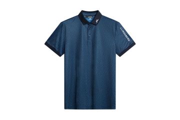 J.Lindeberg Tour Tech Print Shadow Bridge Poloshirt