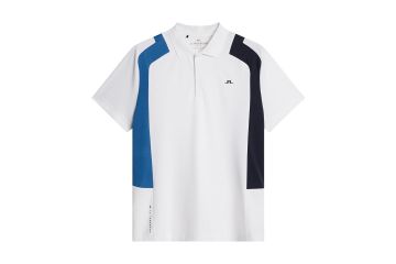 J.Lindeberg FS25 Hr Polo Legacy Weiß/Navy/Blau M