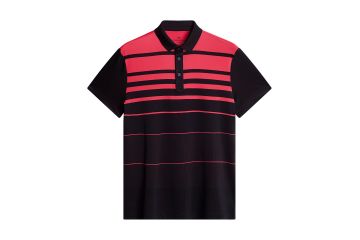 J.Lindeberg FS25 Hr Polo Olof Resort Schwarz/Pink M