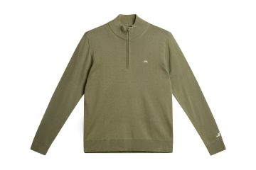 J.Lindeberg FS24 Hr Pullover Kian Tour Zip Oliv S