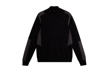 J.Lindeberg HW24 Hr Pullover Kendrick Knitted Zip Schwarz/Grau M