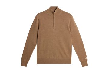 J.Lindeberg FS25 Hr Pullover Kian Zipped Resort Braun M