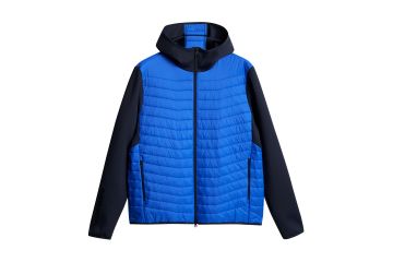 J.Lindeberg HW24 Hr Jacke Holden Quilt Hood Blau/Schwarz XL