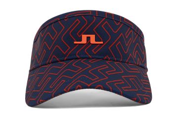 J.Lindeberg Visor Bonnie-Damen-Navy/Rot-Verstellbar