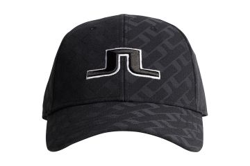 J.Lindeberg Da Cap Anga Jacquard Schwarz Verstellbar