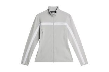 J.Lindeberg FS25 Da Midlayer Janice Hellgrau/Weiß XS
