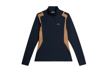 J.Lindeberg FS25 Da Midlayer Mae Navy/Braun XS
