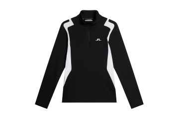 J.Lindeberg FS25 Da Midlayer Mae Schwarz/Weiß XS