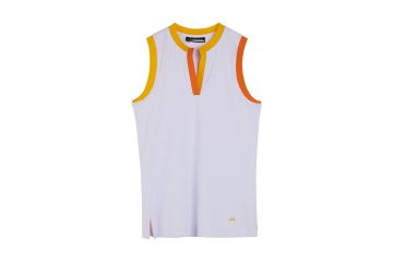 J.Lindeberg FS23 Da Polo oA Aurora Weiß/Orange M