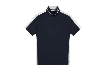 J.Lindeberg FS23 Da Polo Pip Navy/Weiß L