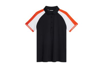 J.Lindeberg FS24 Da Polo Perinne Orange/Weiß/Schwarz XS