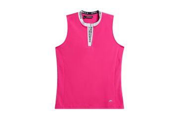 J.Lindeberg FS24 Da Polo oA Leya Pink/Weiß L