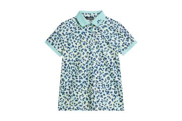 J.Lindeberg FS24 Da Polo Tour Tech Print Hellblau/Navy XS