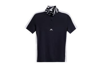 J.Lindeberg FS25 Da Polo Pip Navy/Weiß XS