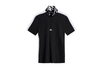 J.Lindeberg FS25 Da Polo Pip Schwarz/Weiß XS