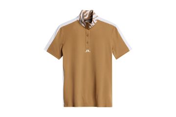 J.Lindeberg FS25 Da Polo Pip Braun/Weiß XS
