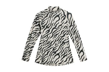 J.Lindeberg FS25 Da Compression Mock Ella Print Schwarz/Creme XS