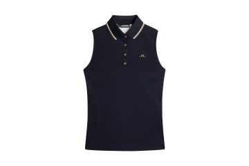 J.Lindeberg FS25 Da Polo oA Swing Navy/Weiß S