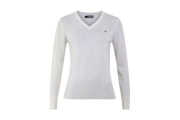 J.Lindeberg Da Pullover Amaya V-Neck-Creme-XS