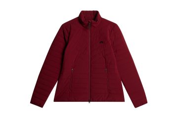 J.Lindeberg HW24 Da Jacke Marble Quilted Weinrot L