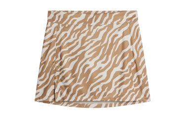 J.Lindeberg FS25 Da Skort Amelie Mid Print Braun/Weiß S