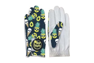 Golf Rowdies Hr Linker Handschuh Skull Ice Schwarz/Gelb M