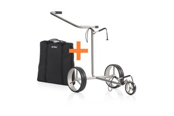 JuStar Trolley Silver 3-Rad + Transporttasche
