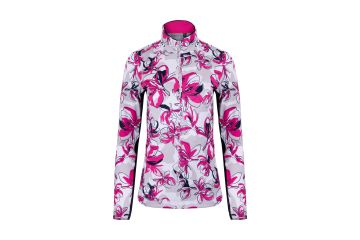 KJUS FS23 Da Midlayer Sunshine Printed Pink/Weiß 42