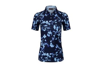 KJUS FS24 Da Polo Enya Printed Navy/Hellblau 34