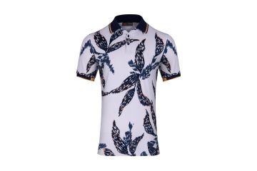 KJUS FS25 Hr Polo Spot Printed Weiß/Navy 50