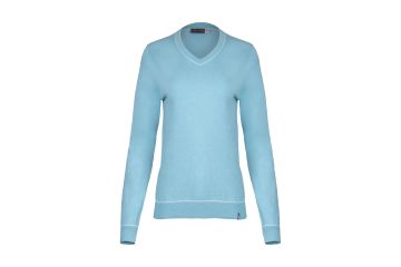 KJUS FS25 Da Pullover Kicki V-Neck Türkis 36