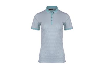 KJUS FS25 Da Polo Ella Structure Türkis/Weiß 36
