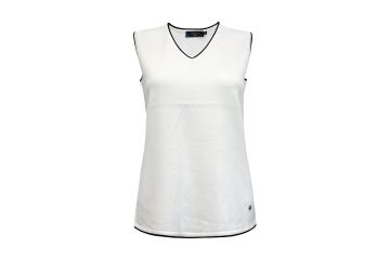 GS FS25 Da Pullunder Steinfurth Style V-Neck Weiß/Schwarz 34