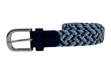 Alberto Da Gürtel Multicolor Braided Stretch Blau/Hellblau 80