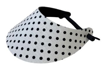 Soft Sun Spiral Visor Weiß/Schwarz - Dots