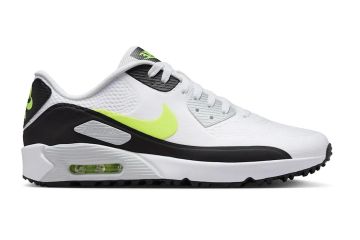 Nike Hr Golfschuhe Air Max 90 G Weiß/Schwarz/Gelb 42 (US 8.5)