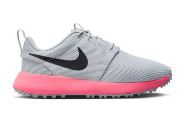 Nike Ki Golfschuhe Roshe 2 G Junior Hellgrau/Pink 33 ½ (US 2Y)