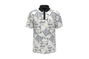 Original Penguin FS24 Hr Polo Abstract 80s Grau S
