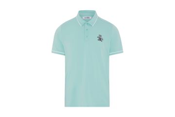 Original Penguin FS24 Hr Polo Heritage Logo Türkis S