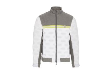 Original Penguin HW23 Hr Jacke Mixed Media 80's Grau/Weiß XL