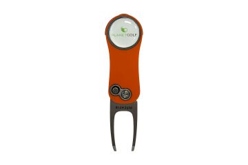 Pitchfix Hybrid 2.0 Pitchgabel inkl. Ballmarker mit planetgolf-Logo (Orange)