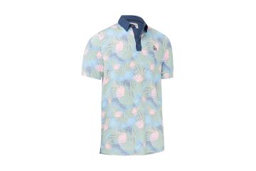 Penguin Hr Polo Filtered Flamingo Print Bunt M