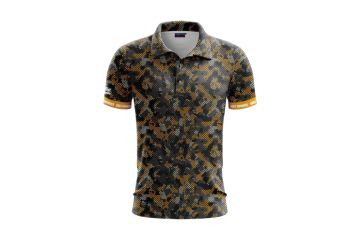 Golf Rowdies Hr Polo Camouflage Grau/Gelb S