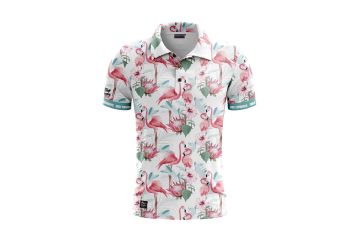 Golf Rowdies Hr Poloshirt Famingo-Love