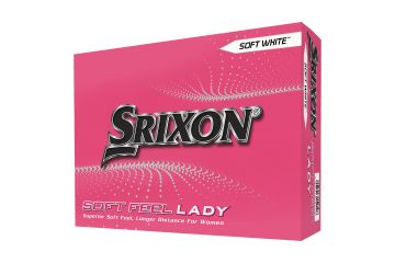 Srixon Soft Feel Lady Golfbälle mit planetgolf Logo-Weiß-12-Pack