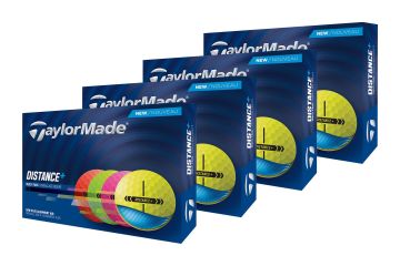 TaylorMade Distance+ 2025 Golfbälle Bunt 4er-Pack